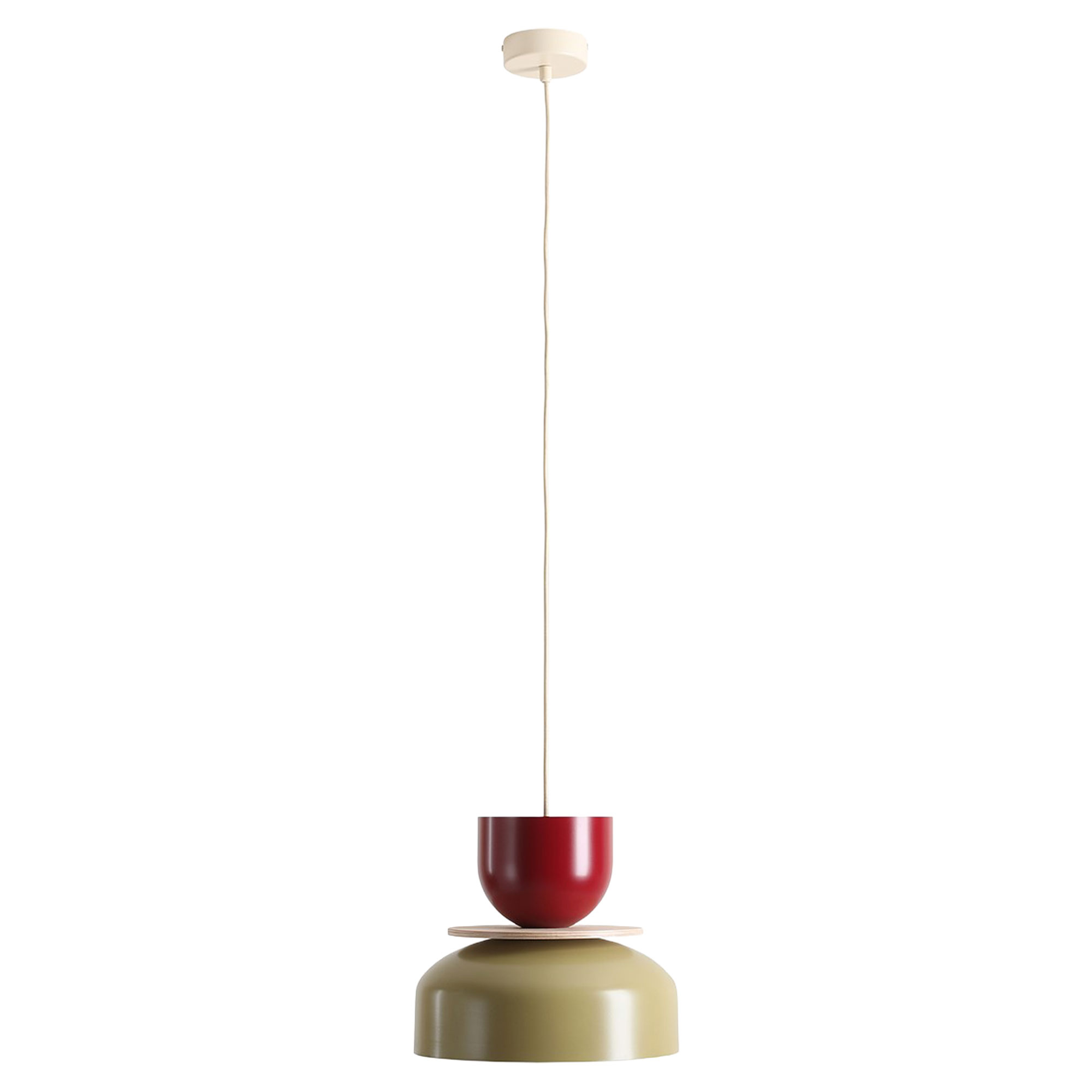 Hængende Lampe Svelo Pistacie, Vinrød