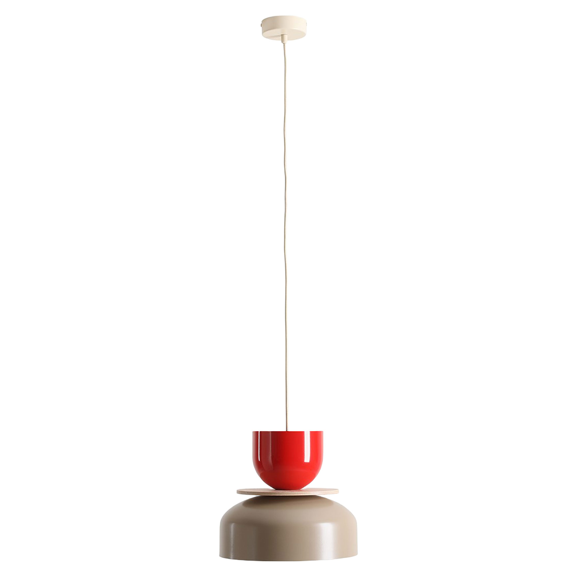 Hængende Lampe Svelo Beige, Rød Chili