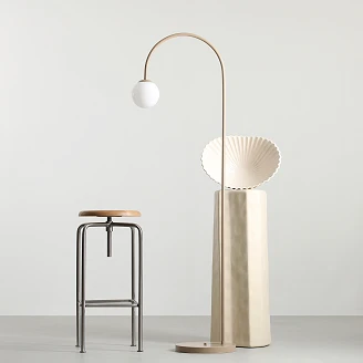 Gulvlampe <strong>Klinty</strong>  Beige