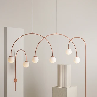 Hængende Lampe <strong>Klinty</strong>  Fire Korall 149 cm