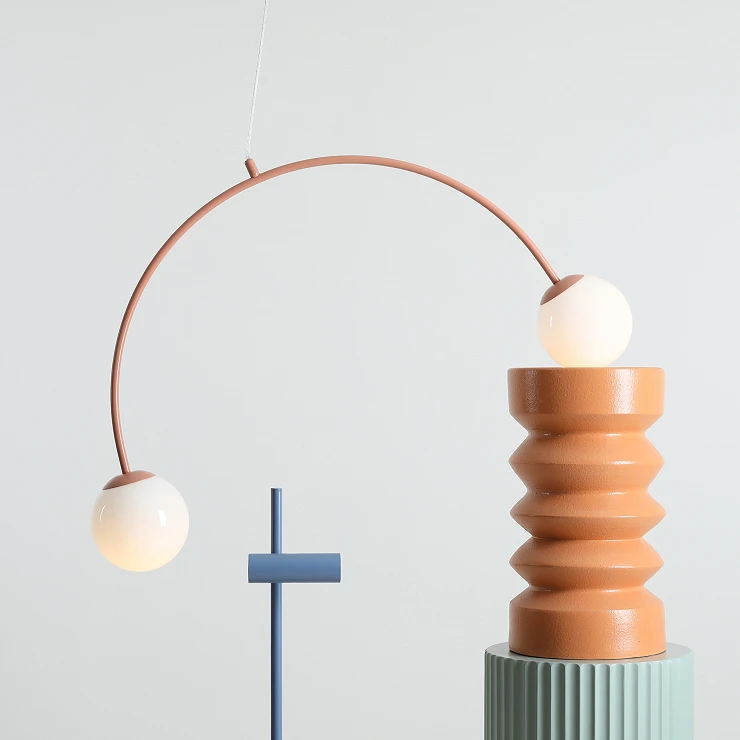 Hængende Lampe Klinty Duo Korall