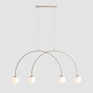 Hængende Lampe <strong>Klinty</strong>  Fire Beige 130 cm