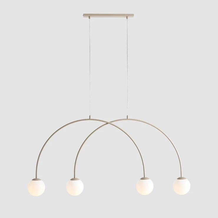 Hængende Lampe Klinty Fire Beige 130 cm
