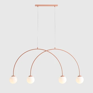 Hængende Lampe <strong>Klinty</strong>  Fire Korall 130 cm