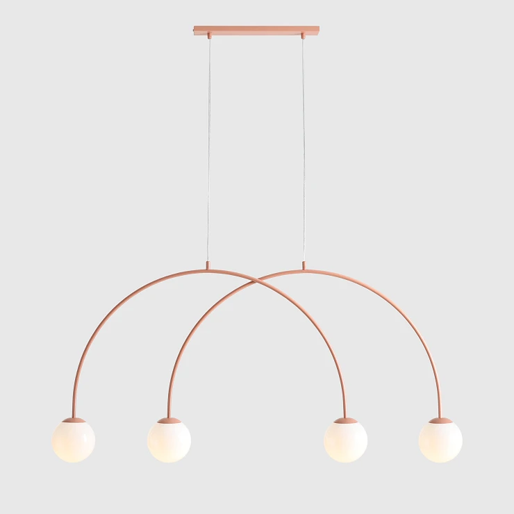 Hængende Lampe Klinty Fire Korall 130 cm