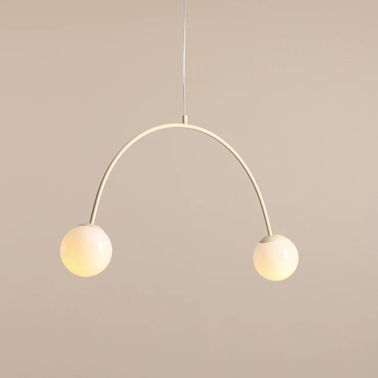 Hængende Lampe Klinty Duo Cremehvid