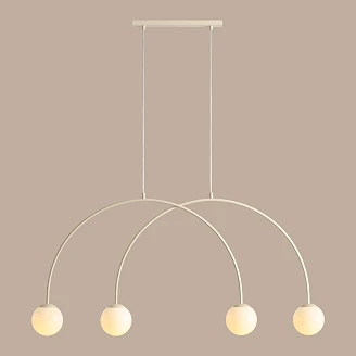 Hængende Lampe <strong>Klinty</strong>  Fire Cremehvid 130 cm
