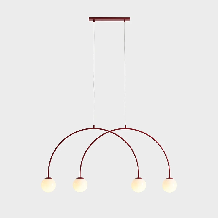 Hængende Lampe Klinty Fire Vinrød 130 cm