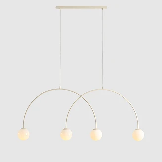 Hængende Lampe <strong>Klinty</strong>  Fire Cremehvid 149 cm