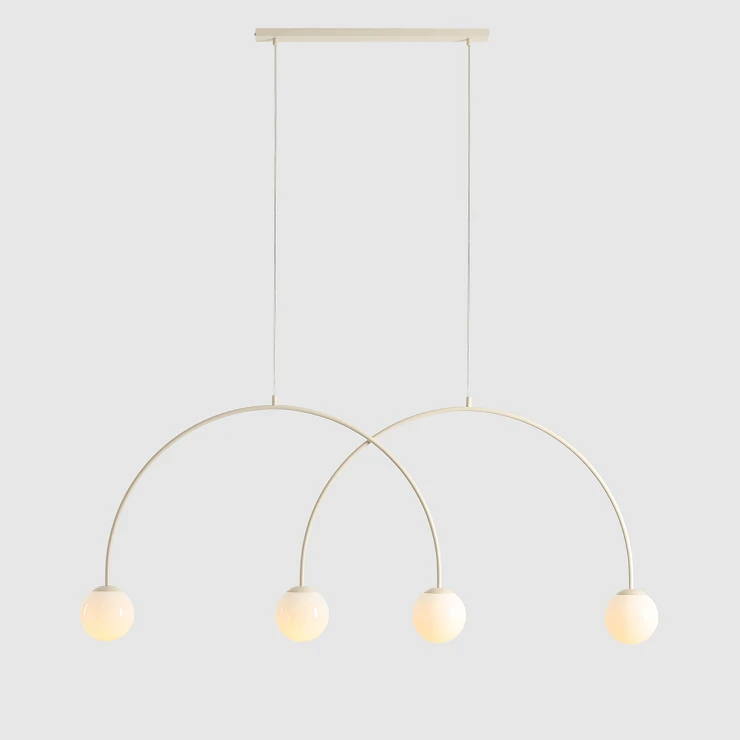 Hængende Lampe Klinty Fire Cremehvid 149 cm