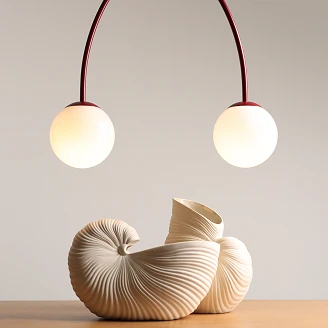Hængende Lampe <strong>Klinty</strong>  Fire Vinrød 149 cm