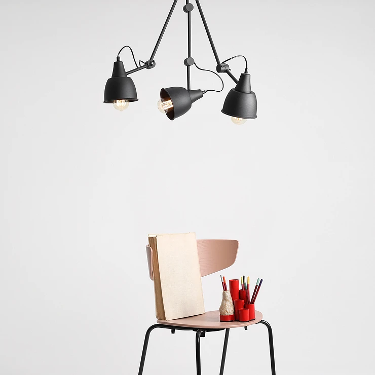 Hængende Lampe Nelia Sort Trio