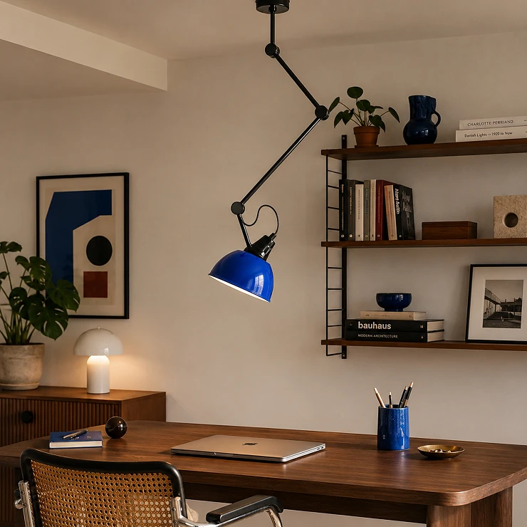 Hængende Lampe Nelia Koboltblå