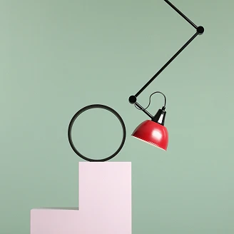 Hængende Lampe <strong>Nelia</strong>  Vinrød