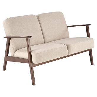 Sofa Genox Beige, Mørk Valnød 77x120 cm