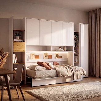 Lenart Væghylde <strong>Bed Concept</strong>  Hvid 211x110 cm
