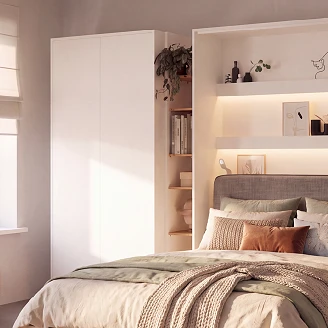 Lenart Garderobeskab <strong>Bed Concept</strong>  Hvid 101x218 cm