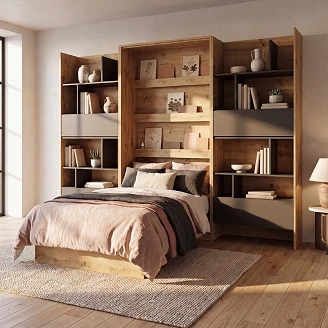 Lenart Bogreol <strong>Bed Concept</strong>  Artisan Eg, Sort 84x218 cm