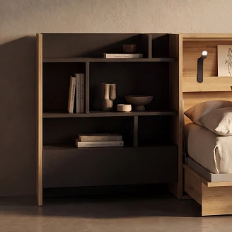 Lenart Bogreol <strong>Bed Concept</strong>  Artisan Eg, Sort 92x108 cm