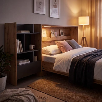 Lenart Bogreol <strong>Bed Concept</strong>  Artisan Eg, Sort 92x138 cm