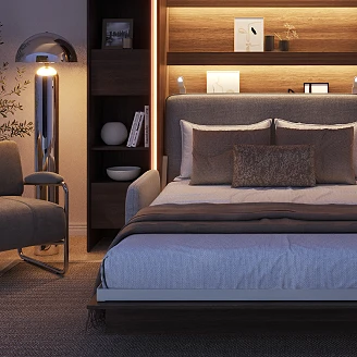 Lenart Garderobepanel <strong>Bed Concept</strong>  Marineblå 138x73 cm