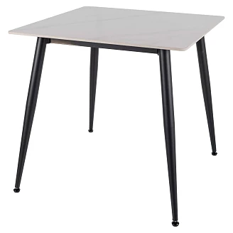 Spisebord <strong>Aleria</strong>  Hvid, Sort 80x80 cm