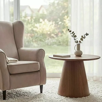 Sofabord <strong>Viresta</strong>  Valnød Ø60 cm