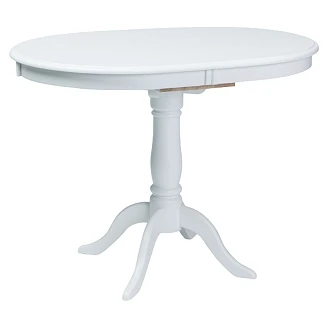 Udtrækkeligt spisebord <strong>Elvori</strong>  Hvid Ø100 cm