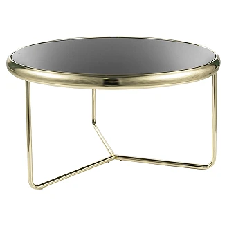 Sofabord <strong>Åsen</strong>  Sort, Guld Ø74 cm