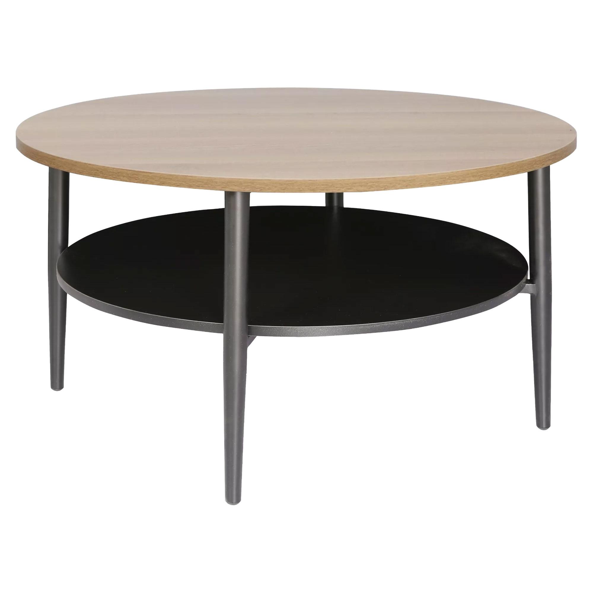 Sofabord Särn Eg, Sort Ø80 cm