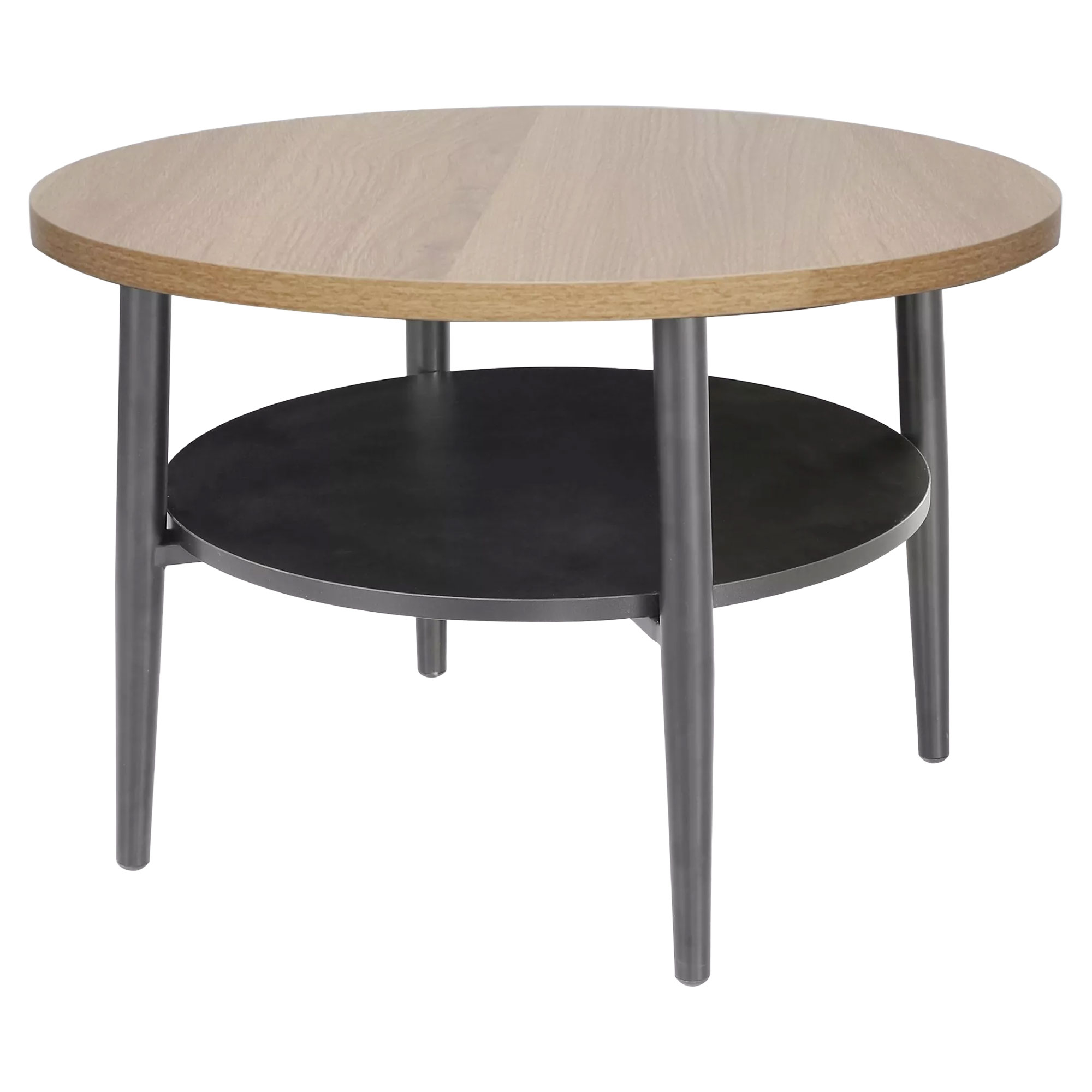 Sofabord Särn Eg, Sort Ø60 cm