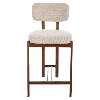 Barstol <strong>Kerin</strong>  Lysebeige, Valnød 81 cm