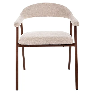 Stol med Armlæn <strong>Särvi</strong>  Mørkebeige, Valnød
