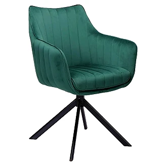 Stol <strong>Nelin</strong>  Grøn, Sort Velour