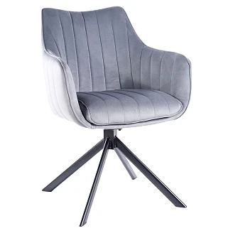 Stol <strong>Nelin</strong>  Grå, Sort Velour