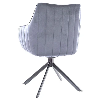 Stol <strong>Nelin</strong>  Grå, Sort Velour