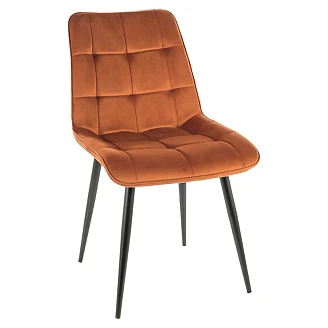 Stol <strong>Birk</strong>  Kanel, Sort Velour