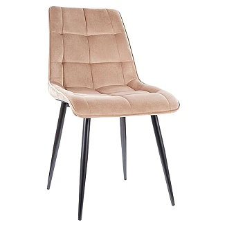 Stol <strong>Birk</strong>  Beige, Sort Velour