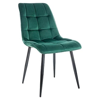 Stol <strong>Birk</strong>  Grøn, Sort Velour