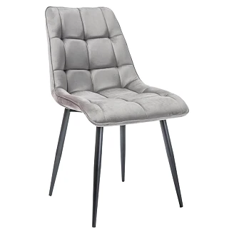 Stol <strong>Birk</strong>  Grå, Sort Velour