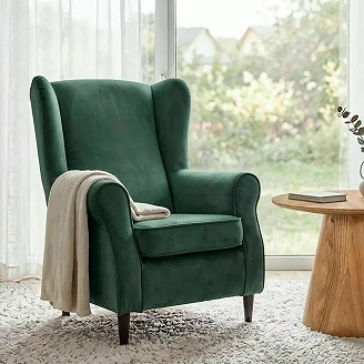 Lænestol <strong>Olin</strong>  Grøn, Wenge Velour