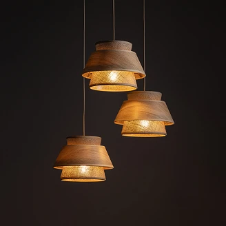 Pendellampe Trio Velmira Beige, Sabia Rund