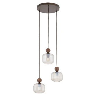 Pendellampe Trio Elaya Brun Mat
