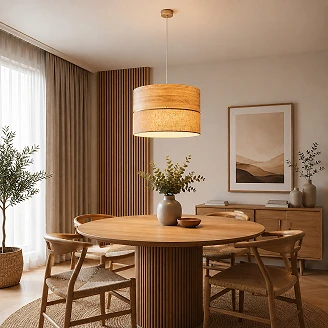 Pendellampe Lunera Beige, Sabia Ø50 cm