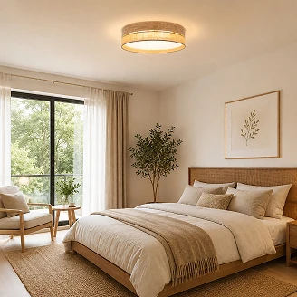 Loftlampe Lunera Beige, Hvid Ø60 cm