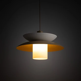 Pendellampe Evrin Beige, Hvid