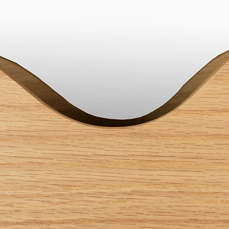 Zuiver Spejl Ø 60 cm Round Wall Træ