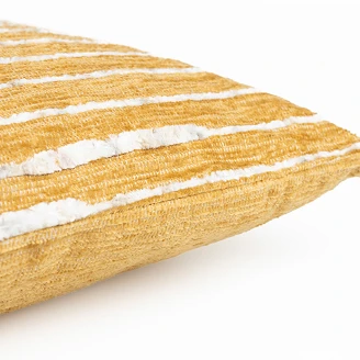 Dutchbone Pude Leaf Beta Okker, Hvid 45x45 cm