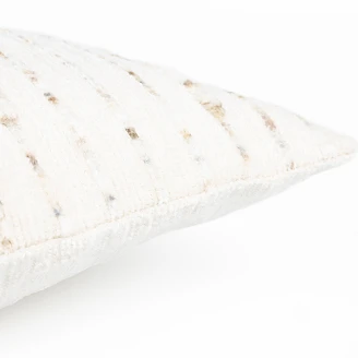 Dutchbone Pude Leaf Beta Beige, Hvid 45x45 cm