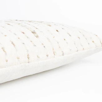 Dutchbone Pude Leaf Beta Beige, Hvid 30x50 cm